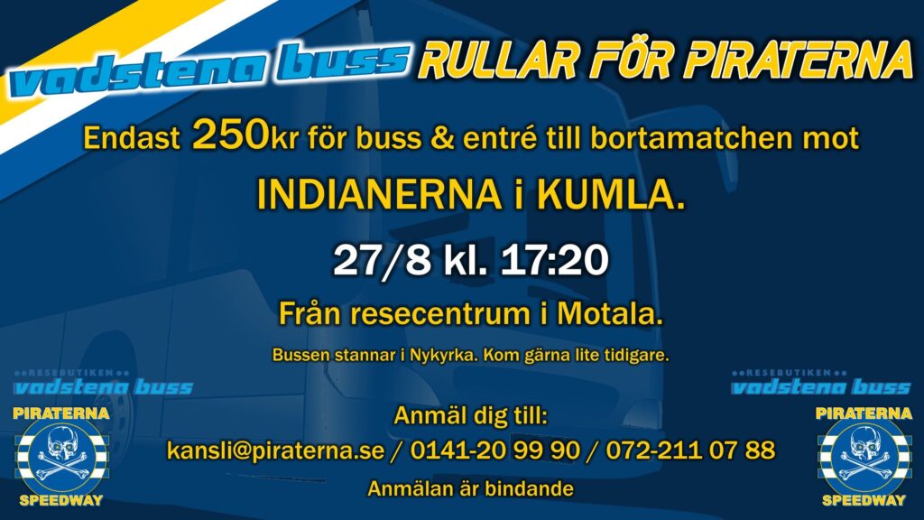 BUSSEN RULLAR FÖR PIRATERNA