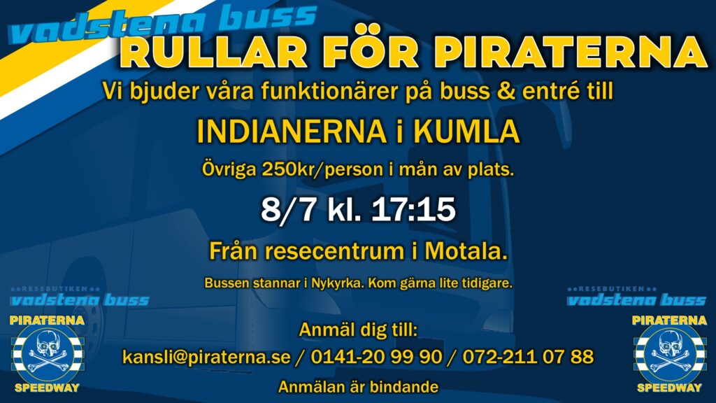 Vadstena Buss rullar för Piraterna!