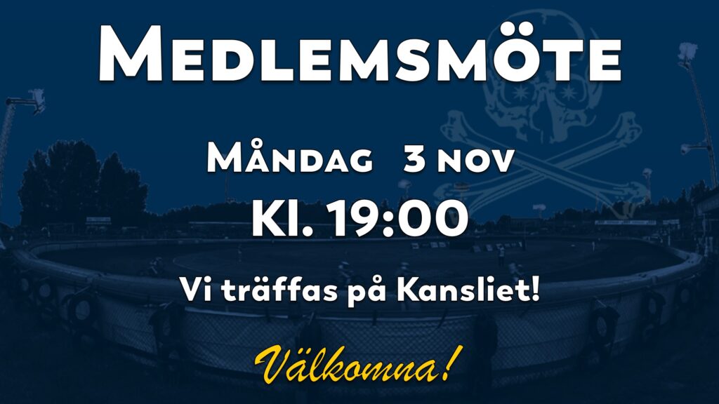 Medlemsmöte 3/11